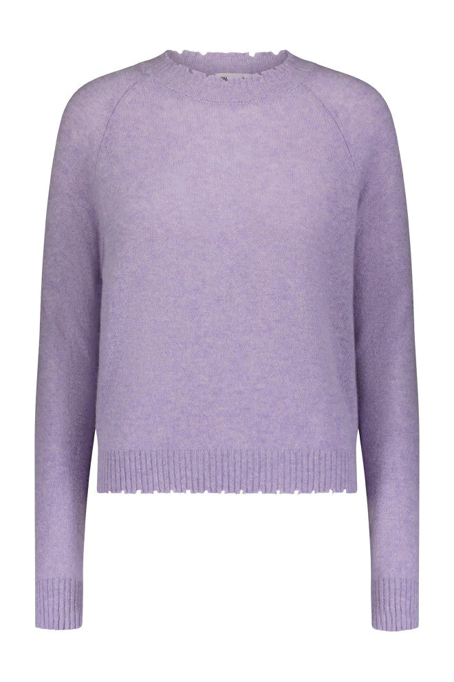 Cashmere Frayed Lilac Crew