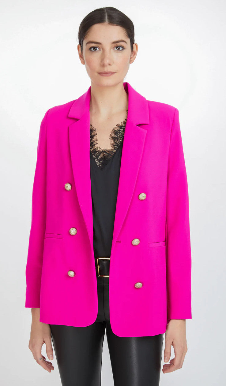 Crepe Blazer - Hot Pink