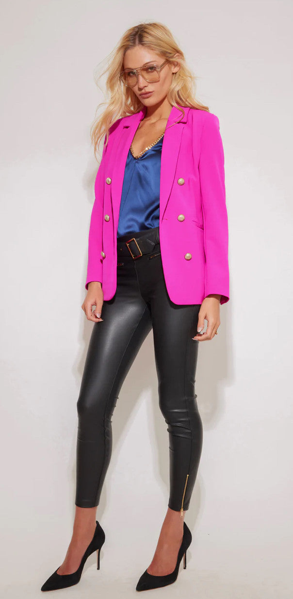 Crepe Blazer - Hot Pink