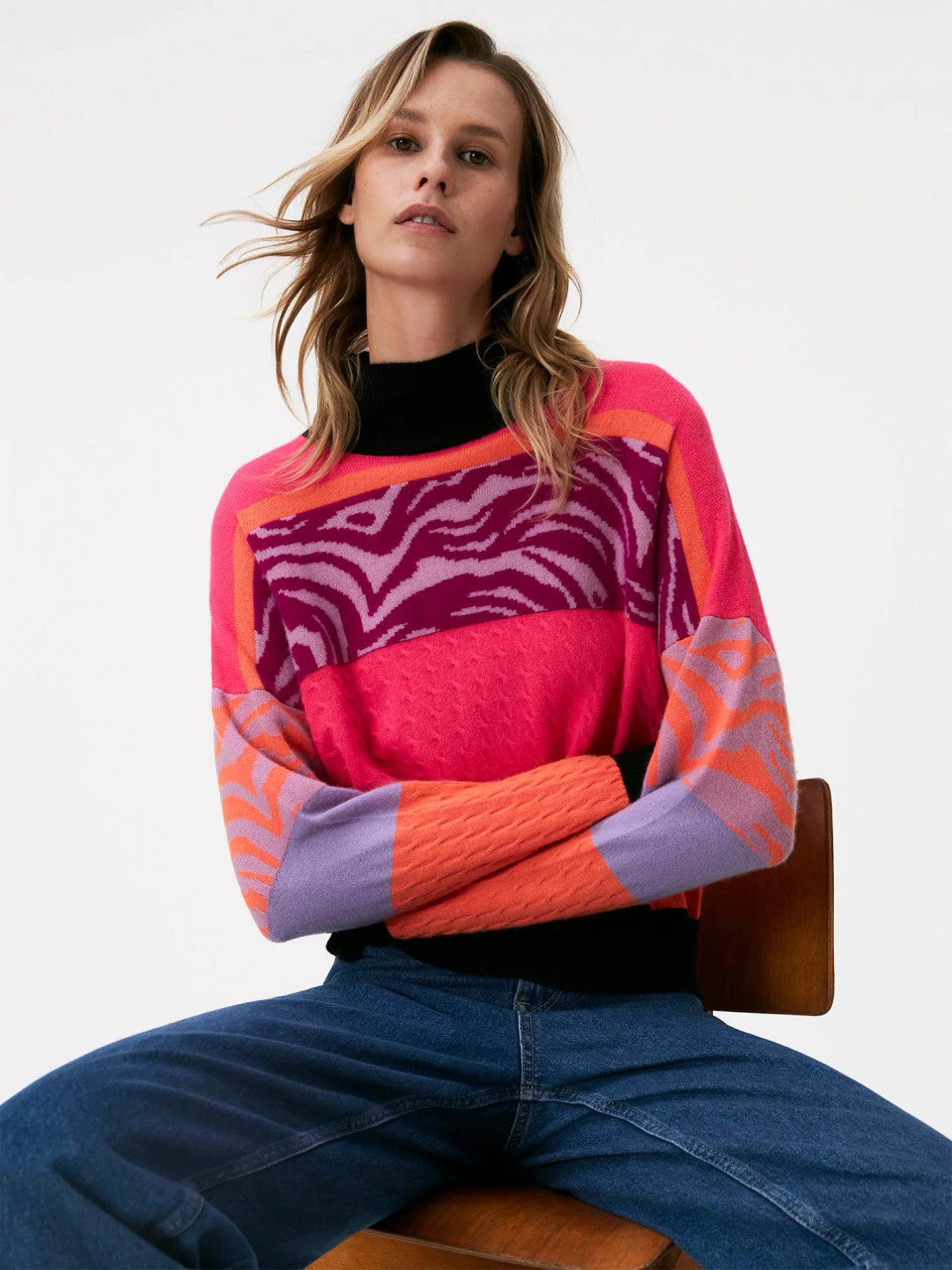 Neon Zebra Sweater